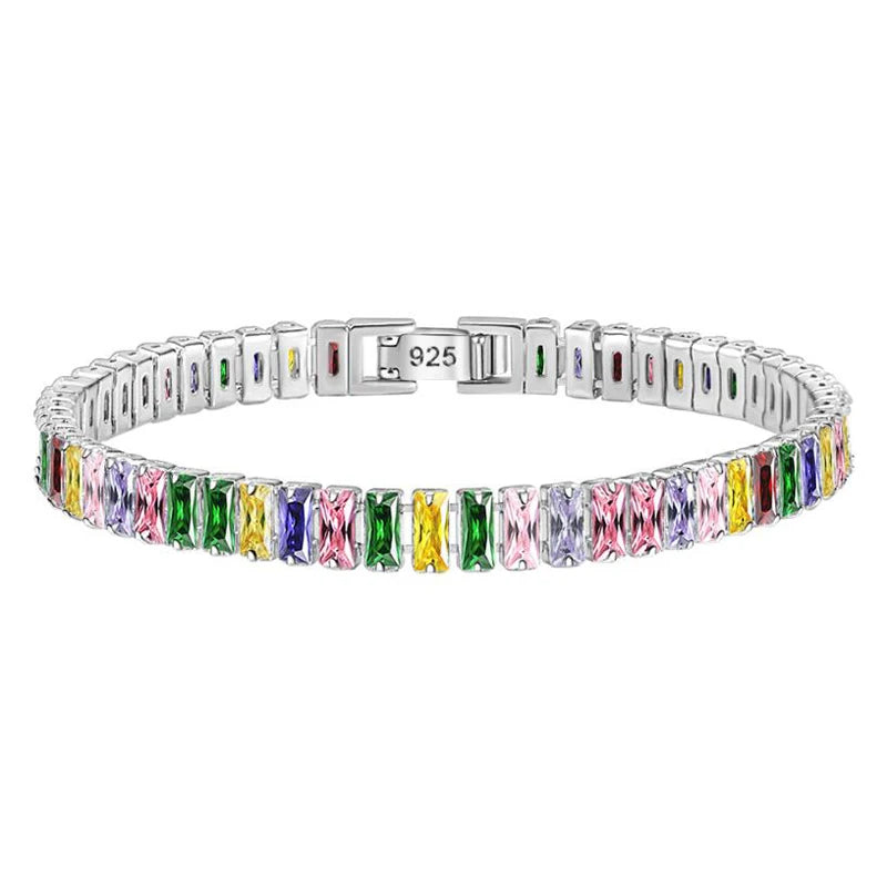 Bracelet Tennis Moissanite D VVS – Argent 925 – Test Diamant – Luxe Femme
