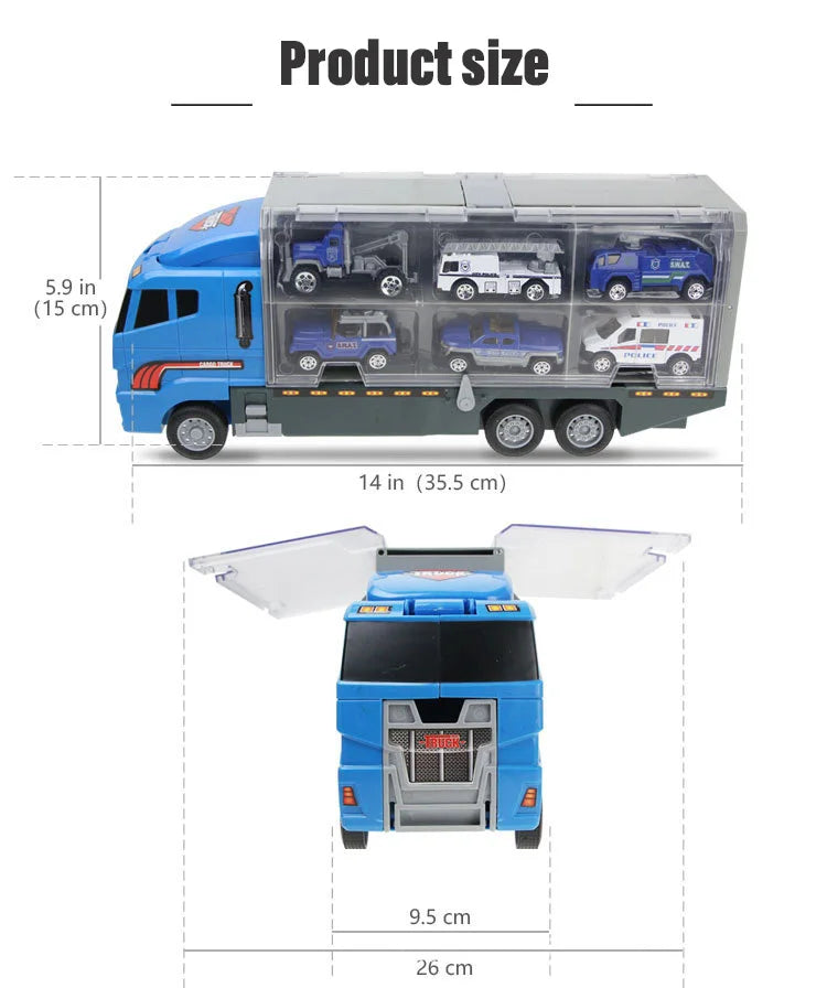 Jouets de Construction 10-en-1 – Camion Transporteur & Mini Véhicules