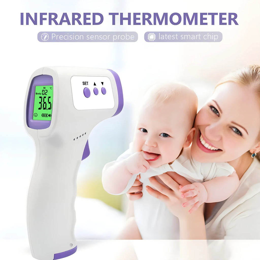Thermomètre Infrarouge Sans Contact + Oxymètre de Pouls Digital – Contrôle Fièvre & Oxygène Précis