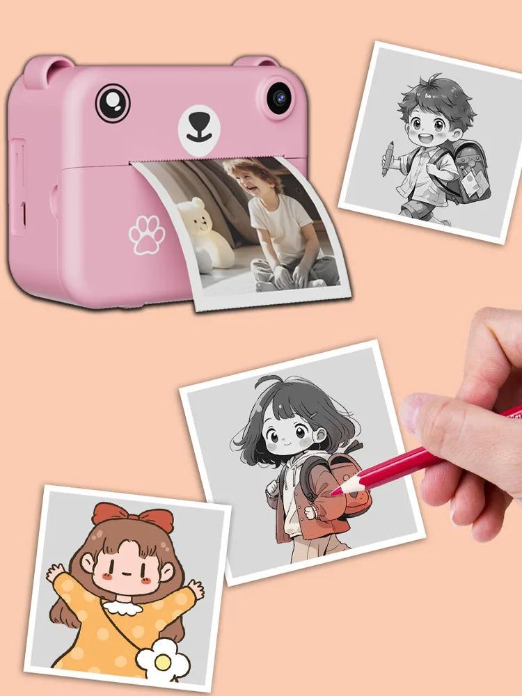 Appareil Photo Instantané pour Enfants – Impression Thermique + Vidéo HD 1080P