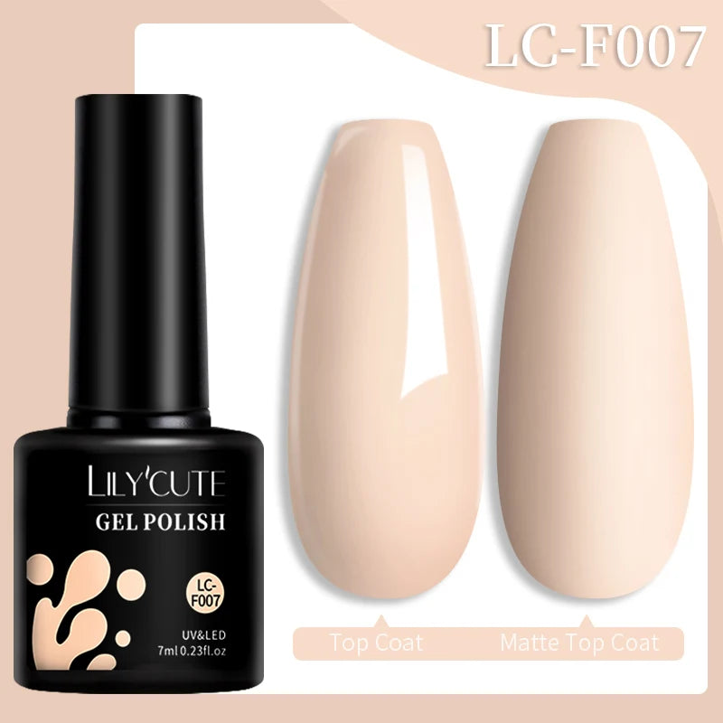 Vernis Gel LILYCUTE 7ml – Brun Foncé Collection Automne/Hiver – Brillance & Élégance Longue Tenue
