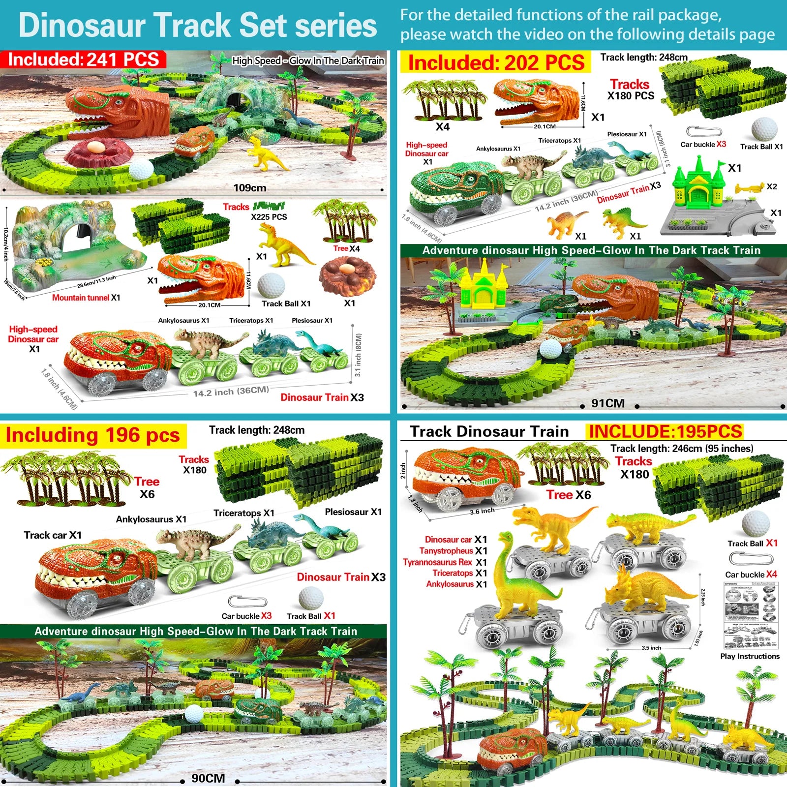 Jouet Train de Dinosaures – Circuit Flexible & Monde Jurassique