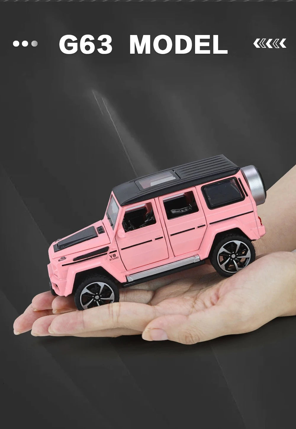 Mercedes-Benz G63 1:32 – Miniature Tout-Terrain Brabus Métal | Son & Lumière