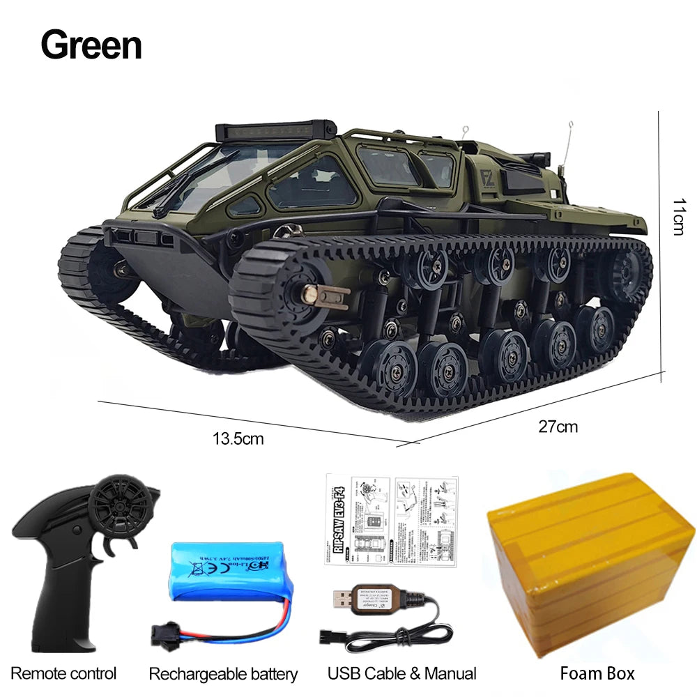 Tank RC C8812 sur Chenilles – Simulation Réaliste & Lumières LED