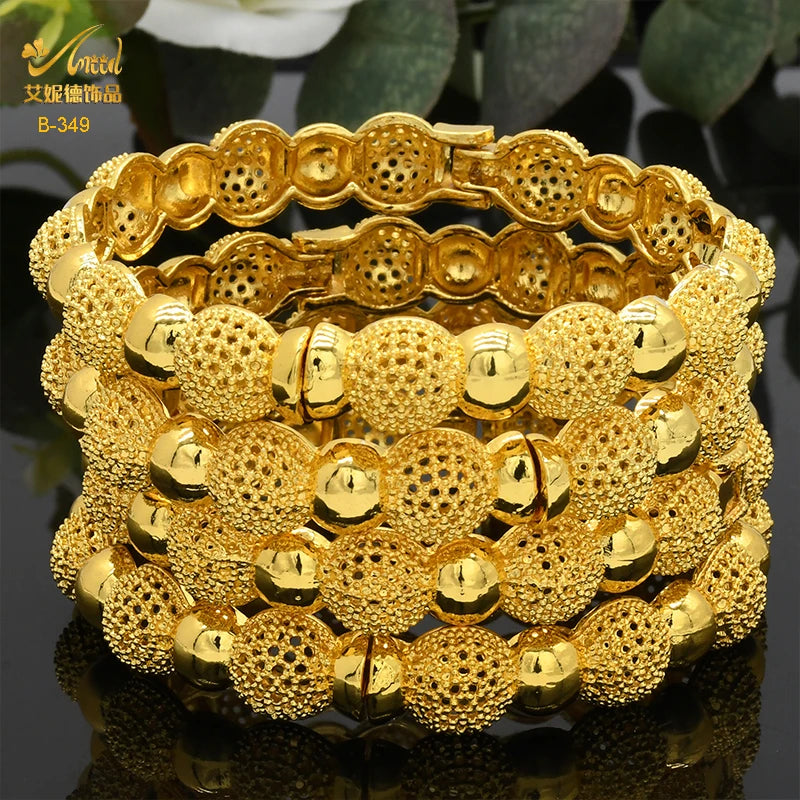 Bracelets Luxe Plaqué Or 24K – Style Dubaï, Indien & Africain