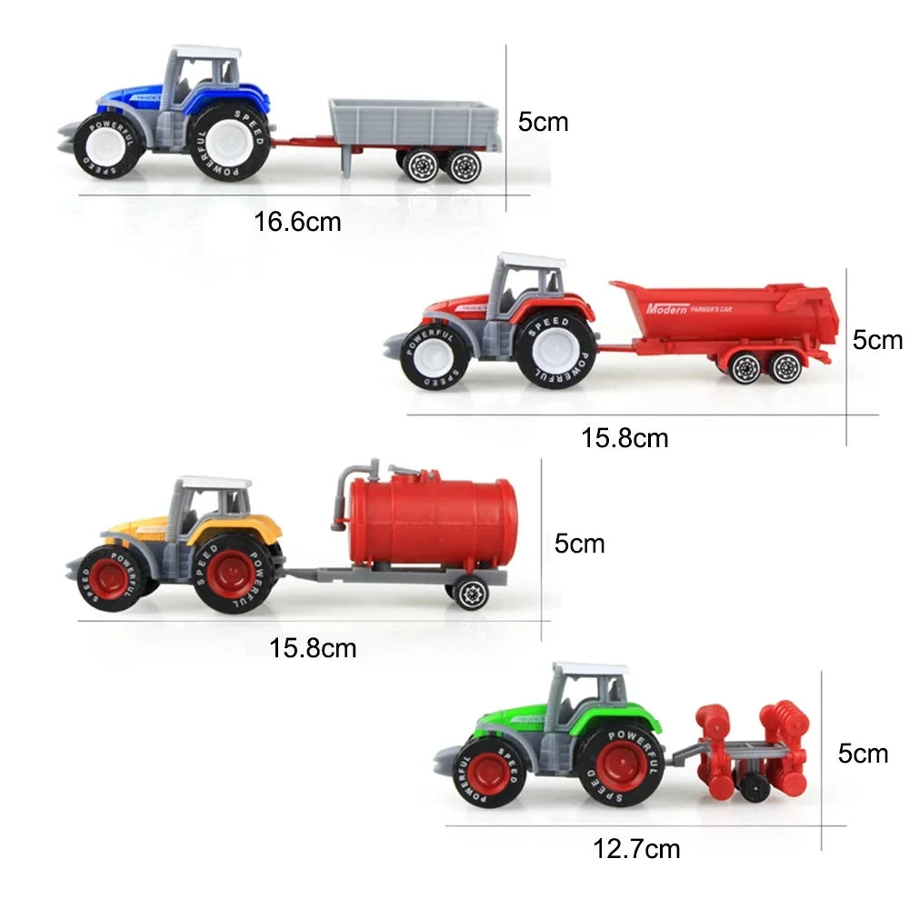 Mini Tracteur Agricole en Alliage – Modèle 1:64 pour Enfants