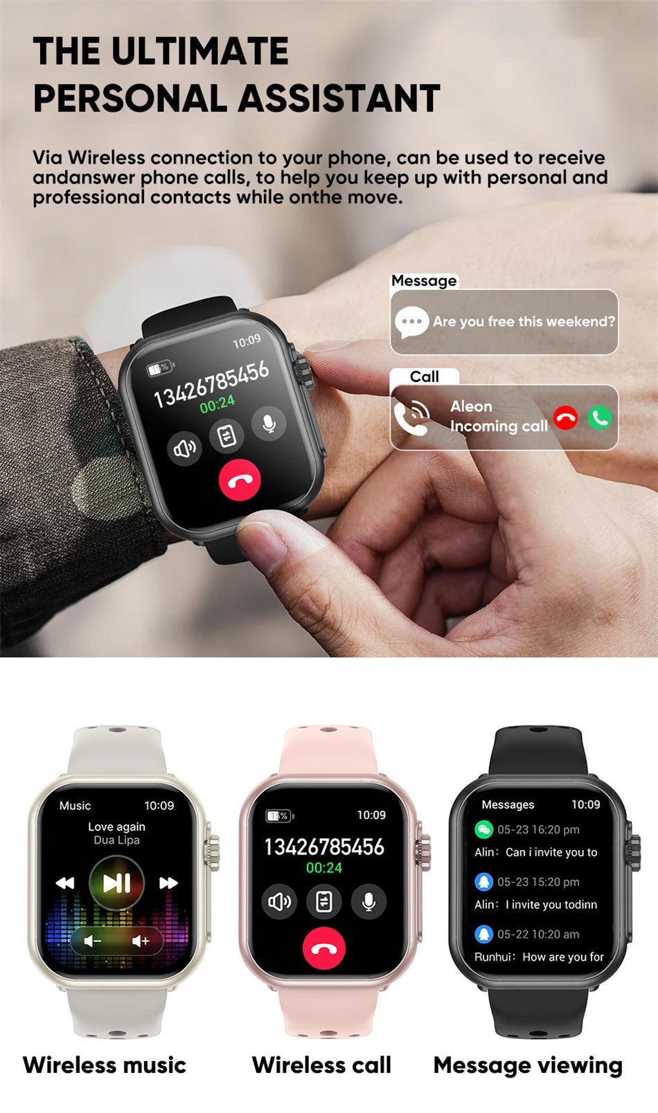 Montre Intelligente Ultra 2 SE AMOLED – Appels Bluetooth & 100+ Sports (Homme & Femme)