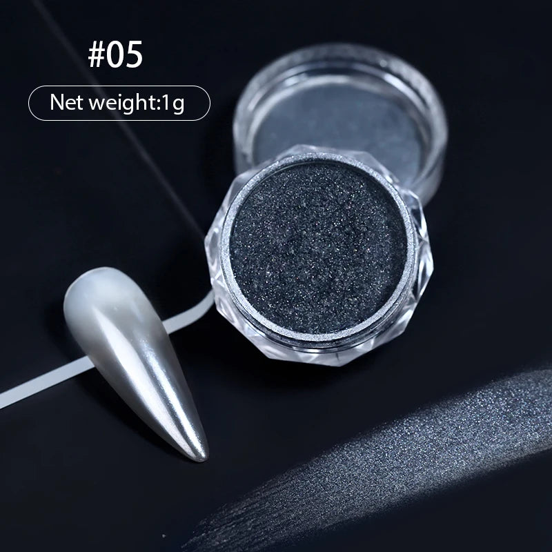 Poudre effet miroir – Nail Art Chromé Professionnel