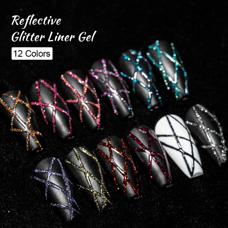 Reflective Glitter Liner Gel ✨ Vernis UV LED 5 ml