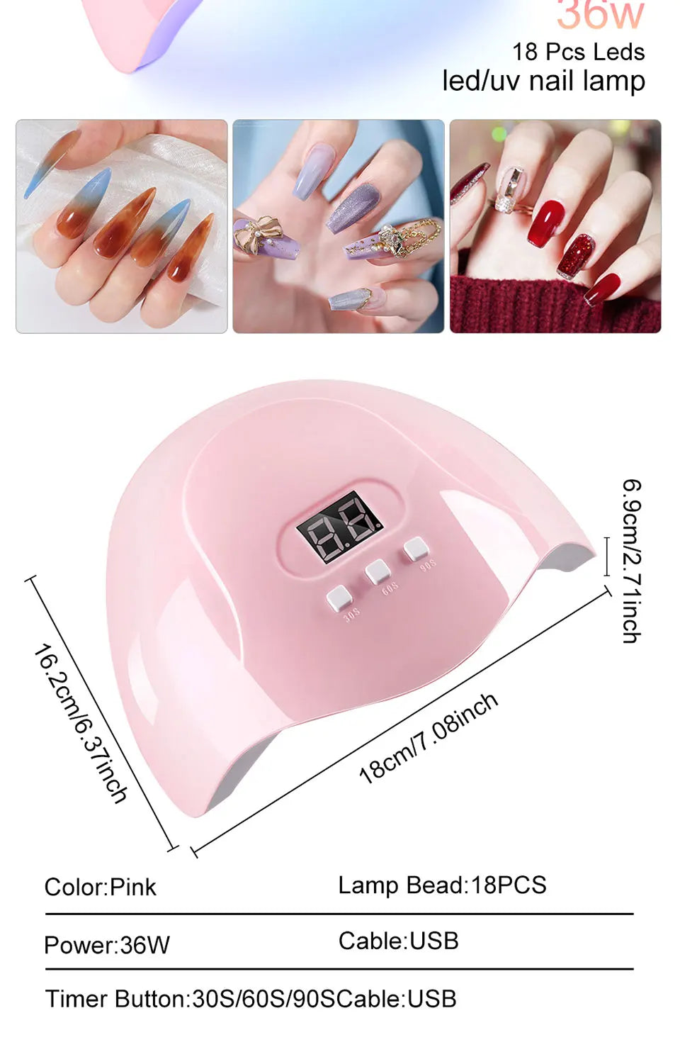 LIMEGIRL – Kit de Vernis à Ongles en Gel UV avec Lampe LED – Ensemble de Manucure Complet