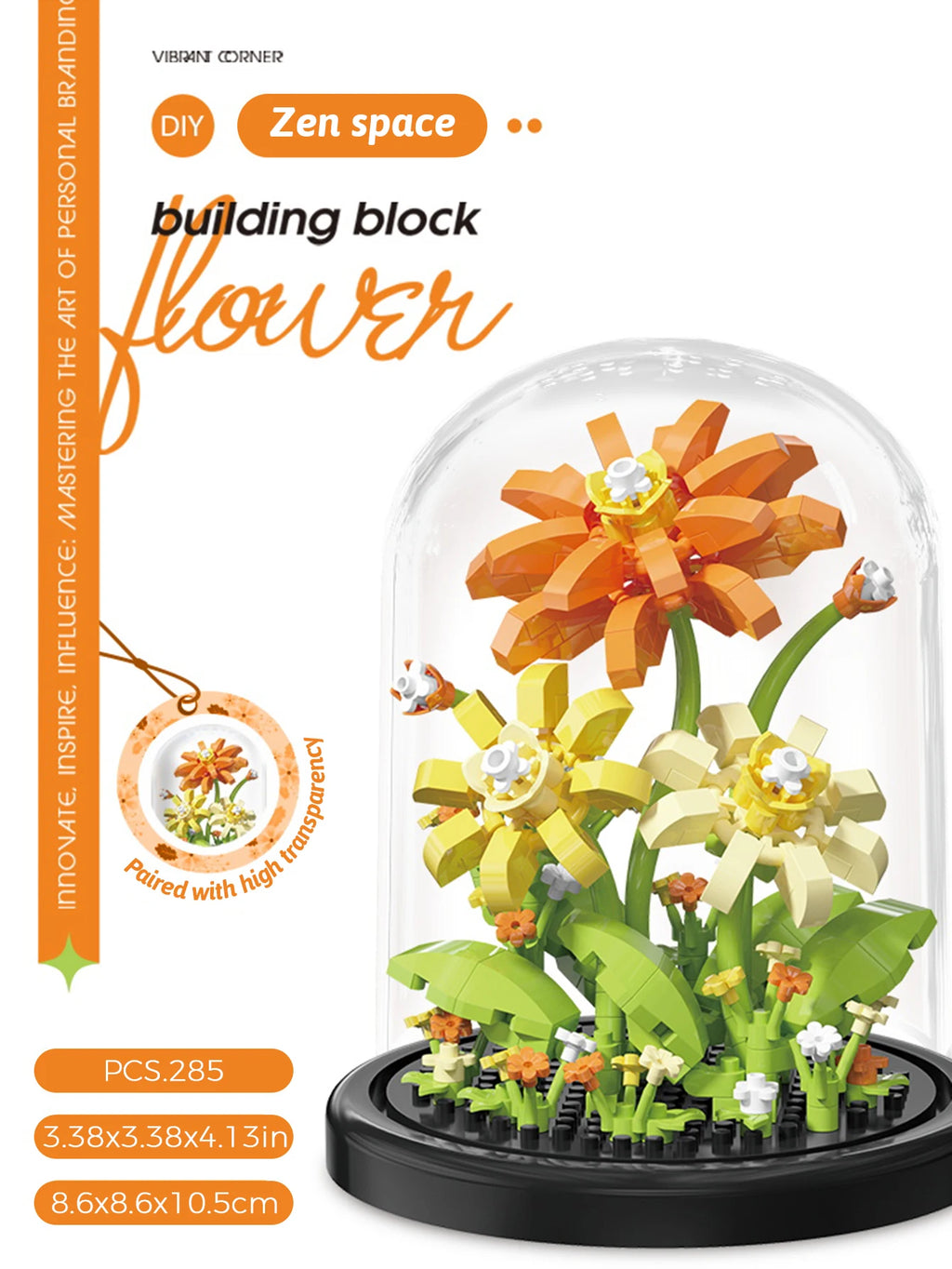 Bouquet de Fleurs en Blocs de Construction – Jouet DIY Créatif & Décoratif