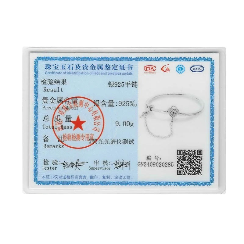 Bracelet en Argent 925 Original – Étoile, Lune & Trèfle Porte-Bonheur