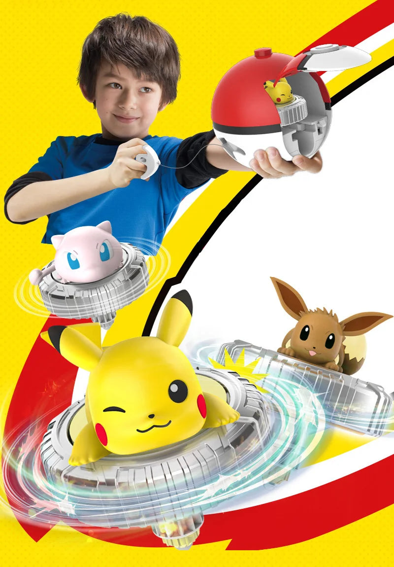 Toupie Pokémon – Pikachu, Mew, Évoli, Salamèche & Carapuce | Gyro Battle Pokéball