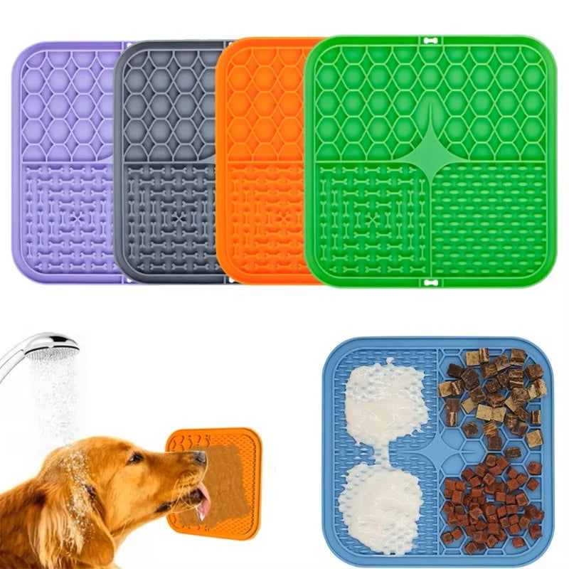 Tapis de léchage à ventouse pour chien et chat — silicone