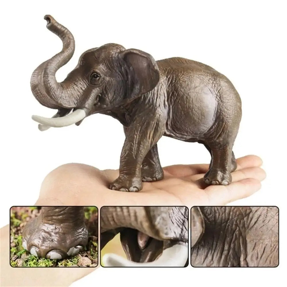 Grande Figurine d’Éléphant Sauvage – Modèle Réaliste & Décoration Nature