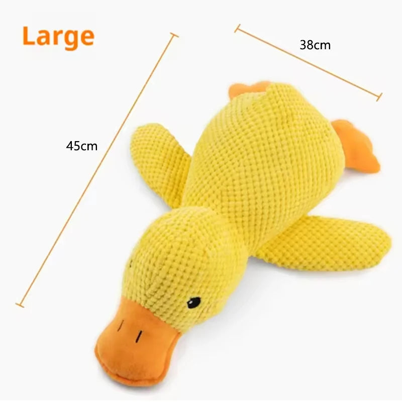 Peluche canard à câliner pour chien — jouet anti-ennui