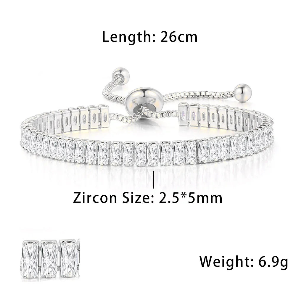Bracelet Tennis Diamant – Zircone AAA+ Éclat Ultra-Brillant (Plusieurs Tailles)