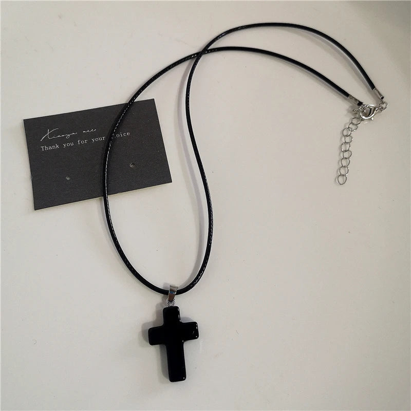 Collier Punk Rock – Cœur & Croix – Unisexe