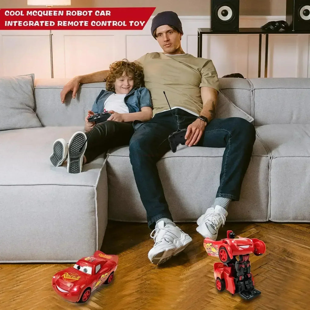 Lightning McQueen 2-en-1 – Voiture Télécommandée Transformable en Robot RC