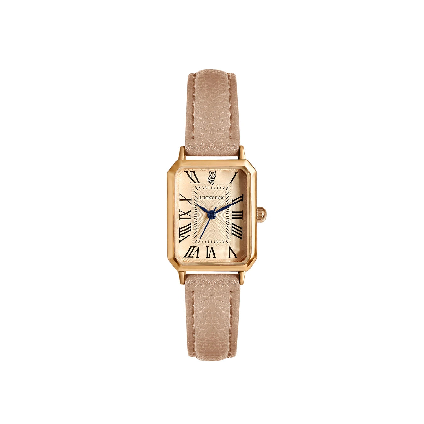 Montre Carrée Rétro Femme – Bracelet Cuir – LUCKYFOX L19