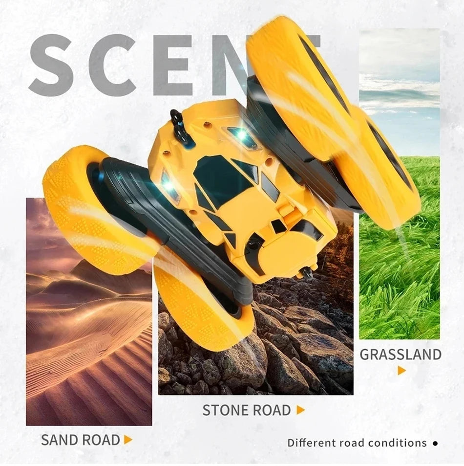 Voiture Cascade RC Double Face – 360° Rotation, 2.4GHz, Off-Road – Enfants & Adultes