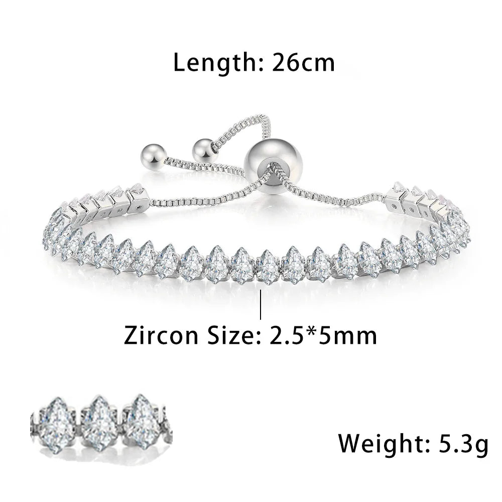 Bracelet Tennis Diamant – Zircone AAA+ Éclat Ultra-Brillant (Plusieurs Tailles)