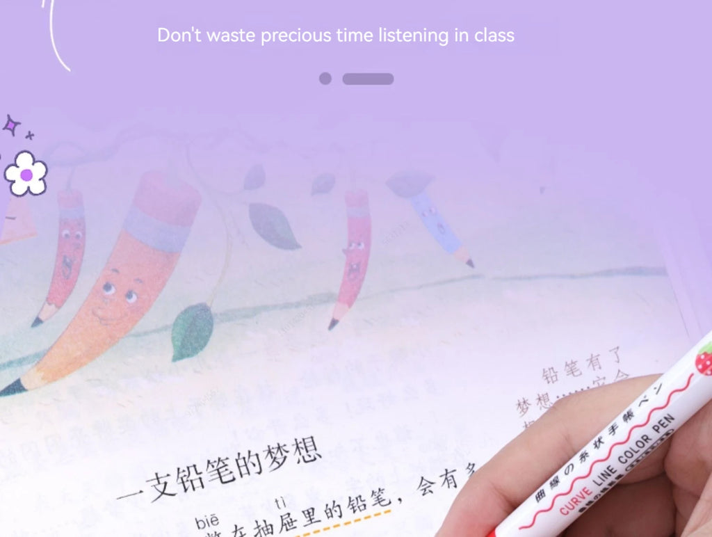 Surligneurs Ligne Fleur – 6 couleurs (Roller Flower Highlighter)