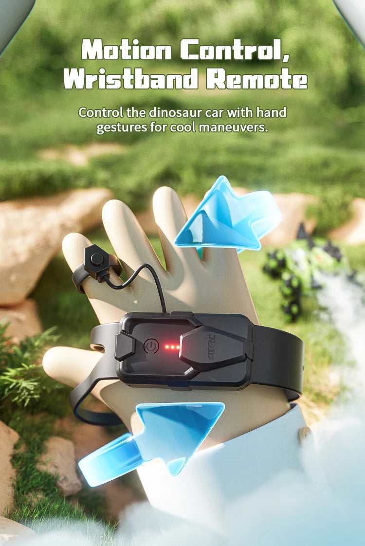 Dinosaure Y12 – 8WD, Bras Articulés, Dérive & Vapeur Brume