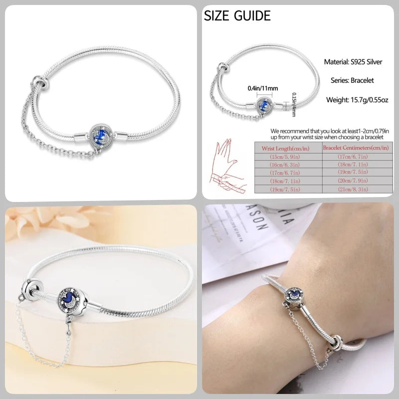 Bracelet en Argent 925 – Cœur Pavé Zircone & Infinity – 17 à 20 cm