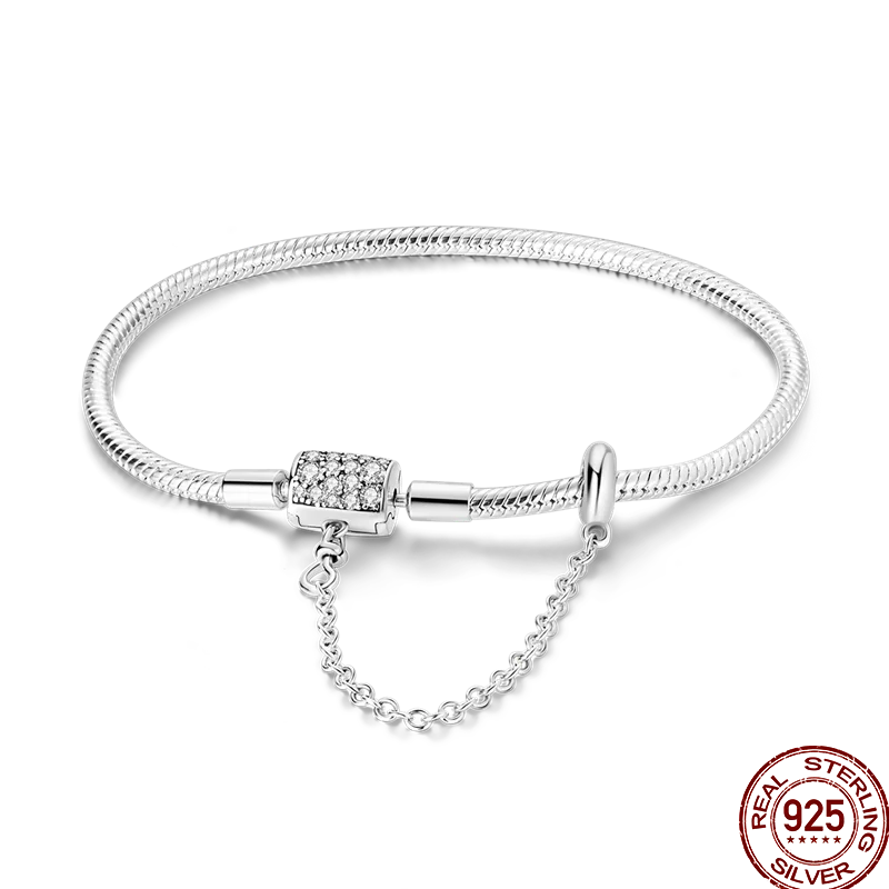 Bracelet en Argent 925 – Cœur Pavé Zircone & Infinity – 17 à 20 cm