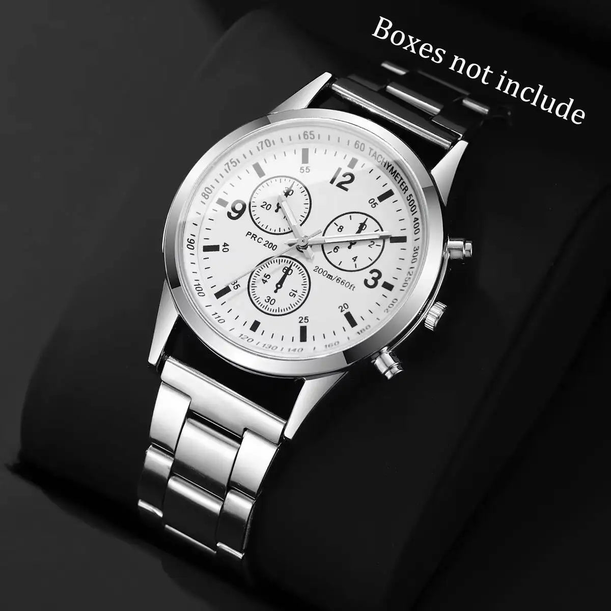 Montre Homme Quartz – Business & Acier Inoxydable (Sans Boîte)