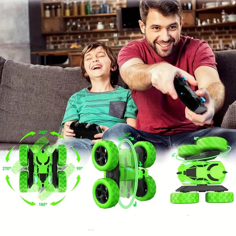 Voiture Cascade RC Double Face – 360° Rotation, 2.4GHz, Off-Road – Enfants & Adultes