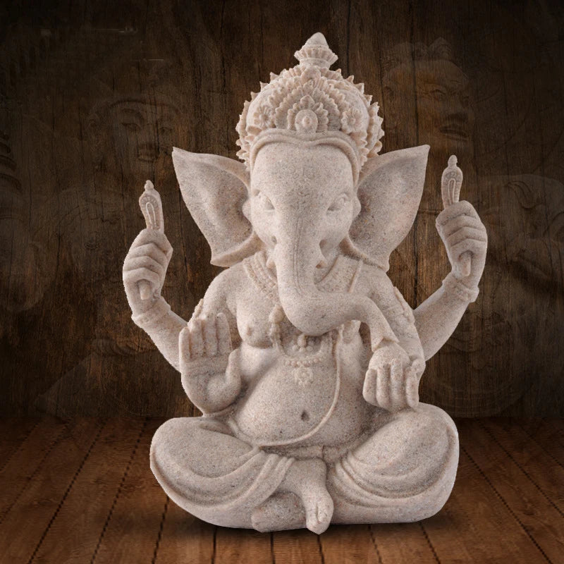 Statue de Ganesh – Sculpture Artisanale en Résine (9 cm)