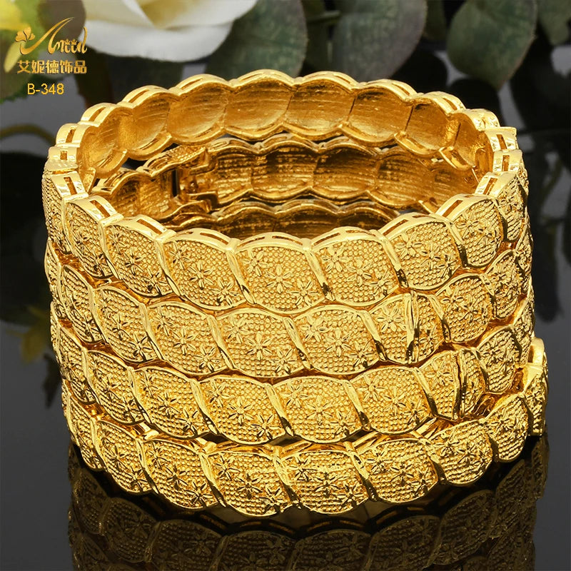 Bracelets Luxe Plaqué Or 24K – Style Dubaï, Indien & Africain