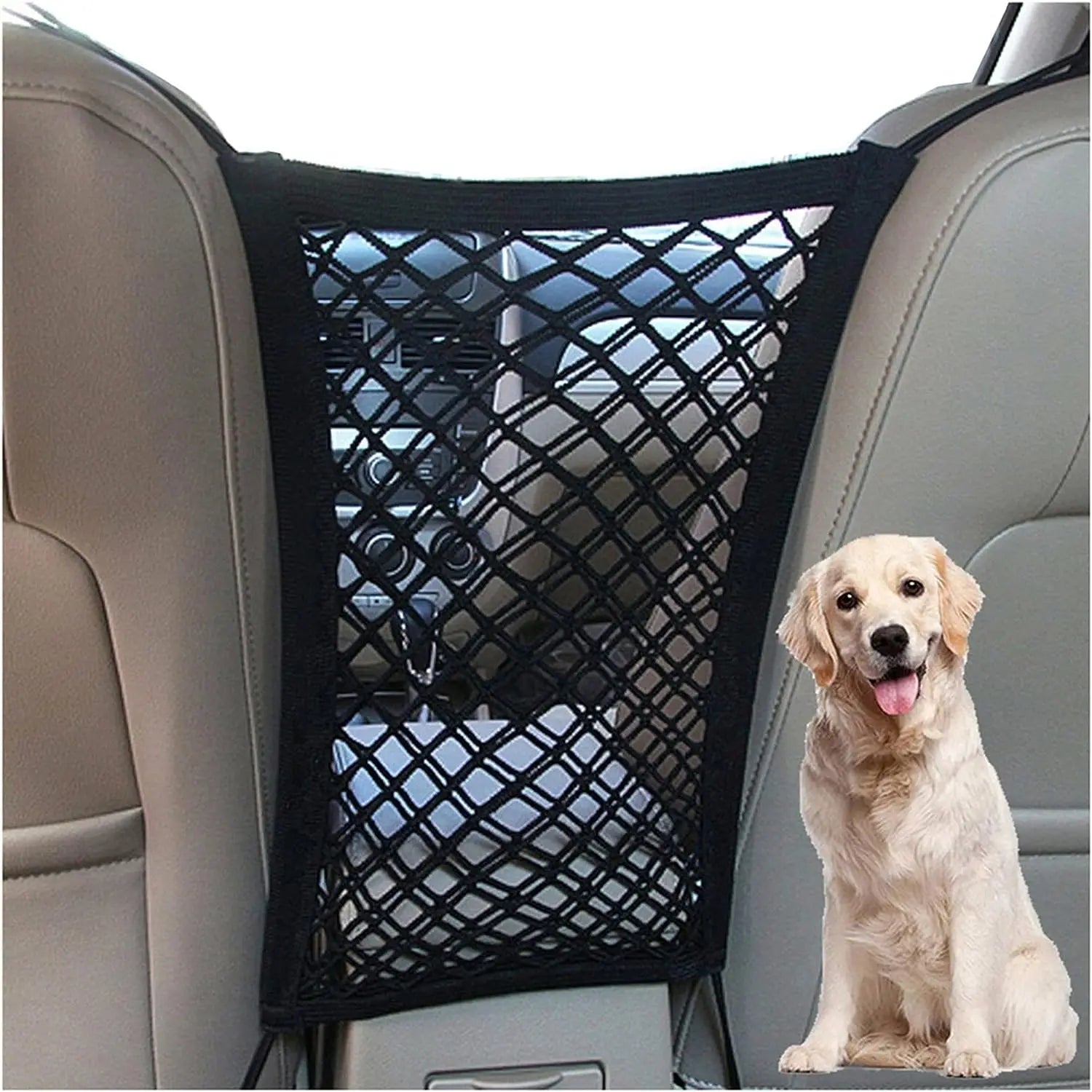 Barrière de voiture en filet pour chien — protection siège arrière
