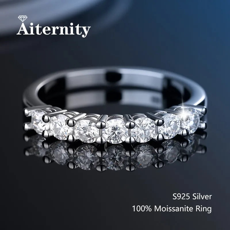 Alliance Moissanite Éternité D VVS1 – Argent S925 & Or 18 K