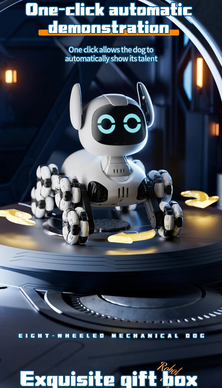 Robot Chien Cascadeur 8WD – Voiture RC Transformable avec Gestes & Lumières