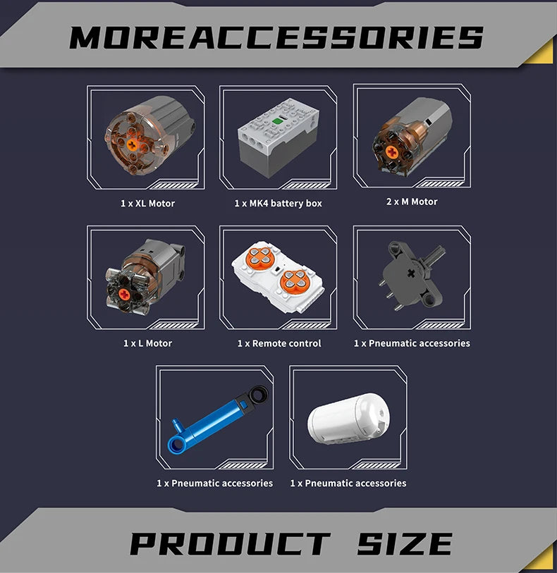 MOULD KING 18020 – Tracteur à Chenilles Pneumatique (APP & RC)