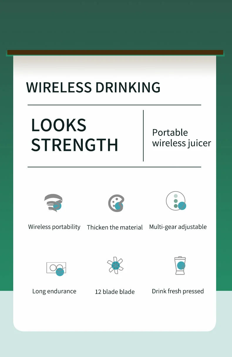 Blender Portable Haute Puissance – 12 Lames & 700 ml (Smoothies / Jus / Shakes)