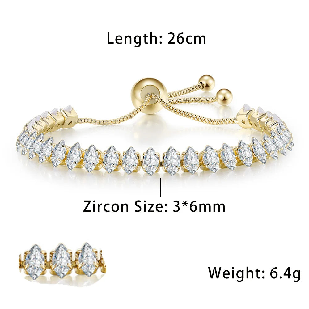 Bracelet Tennis Diamant – Zircone AAA+ Éclat Ultra-Brillant (Plusieurs Tailles)