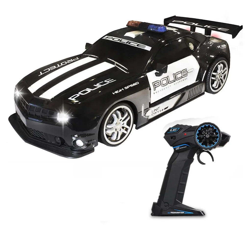 Voiture de Police RC 1:12 – Super Rapide 2.4GHz avec Lumières