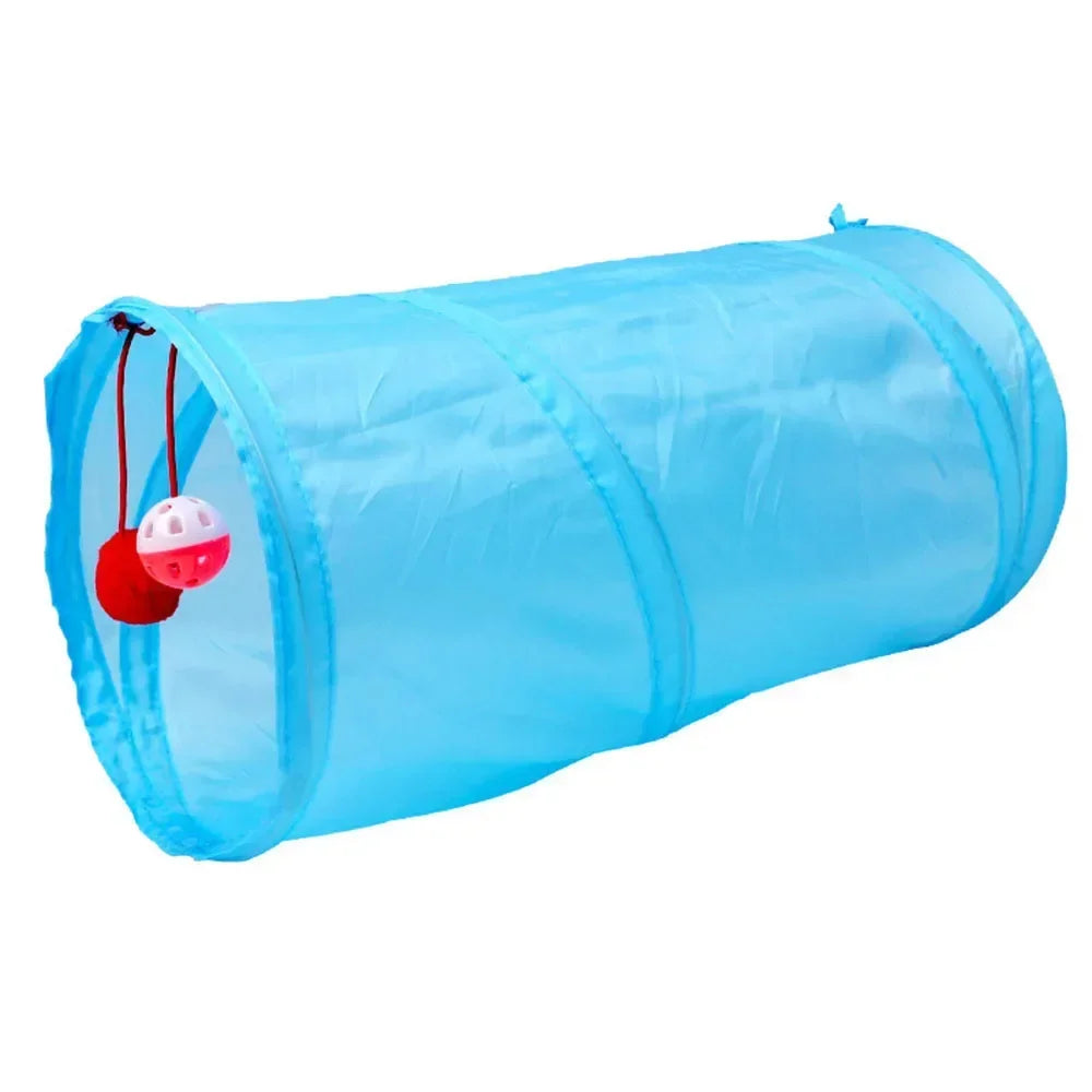 Tunnel de jeu pliable en tissu pour chat