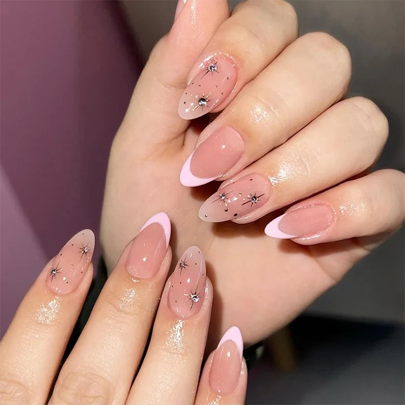 24 Pièces Faux Ongles French 3D – Nœud Papillon Élégant & Manucure Professionnelle DIY