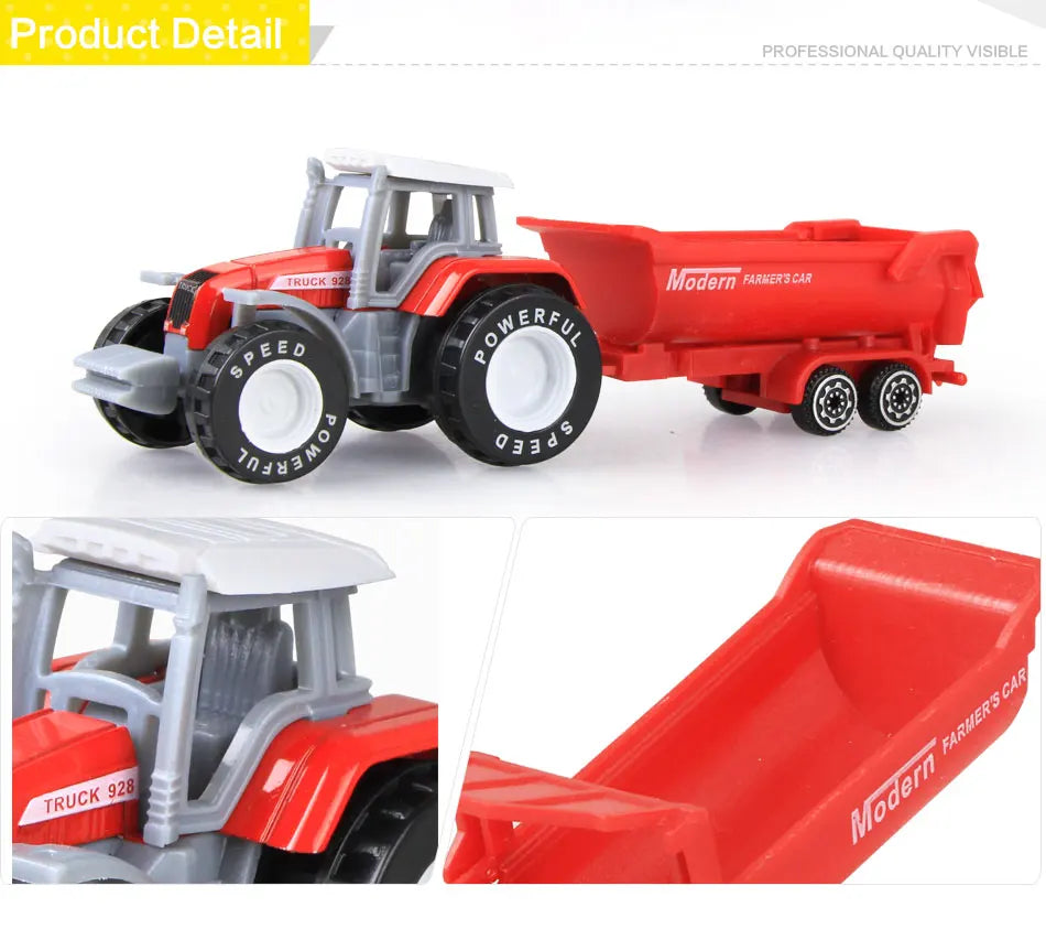 Mini Tracteur Agricole en Alliage – Modèle 1:64 pour Enfants