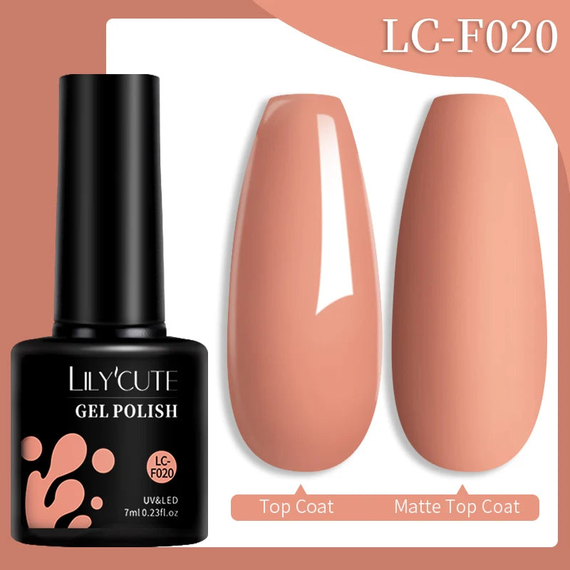 Vernis Gel LILYCUTE 7ml – Brun Foncé Collection Automne/Hiver – Brillance & Élégance Longue Tenue