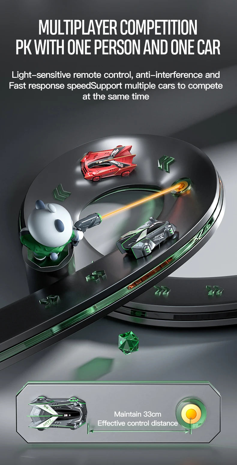 Voiture d’Escalade Murale 4WD – Capteur Infrarouge & Télécommande – Race Car Anti-Gravité