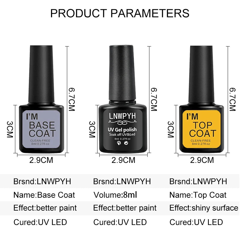 Kit de Vernis Gel Professionnel avec Lampe LED – Ensemble Complet de Manucure