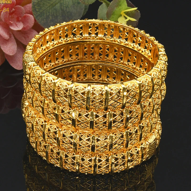 Bracelets Luxe Plaqué Or 24K – Style Dubaï, Indien & Africain