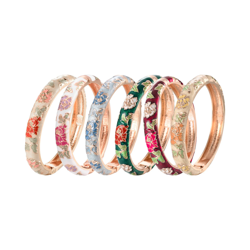 Bracelet Émaillé Fleur – Style Indien & Dubaï – Couleurs Premium