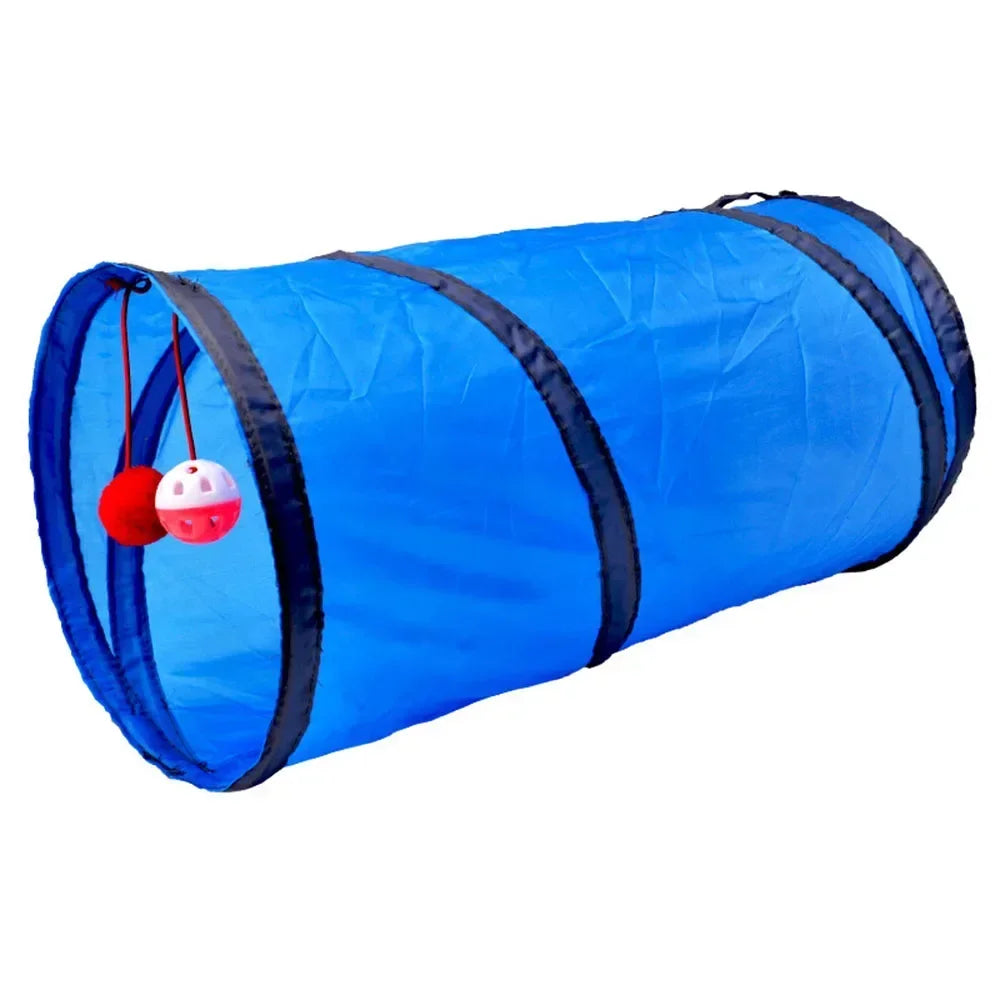 Tunnel de jeu pliable en tissu pour chat